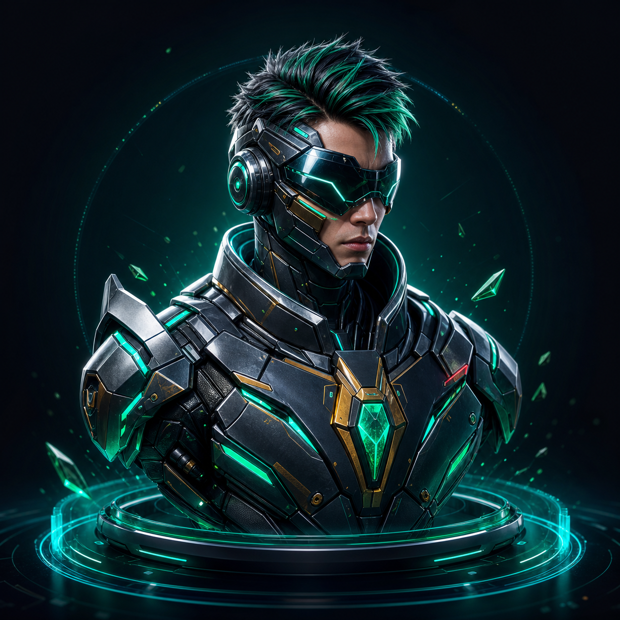 Futuristic 3D gaming avatar NFT preview
